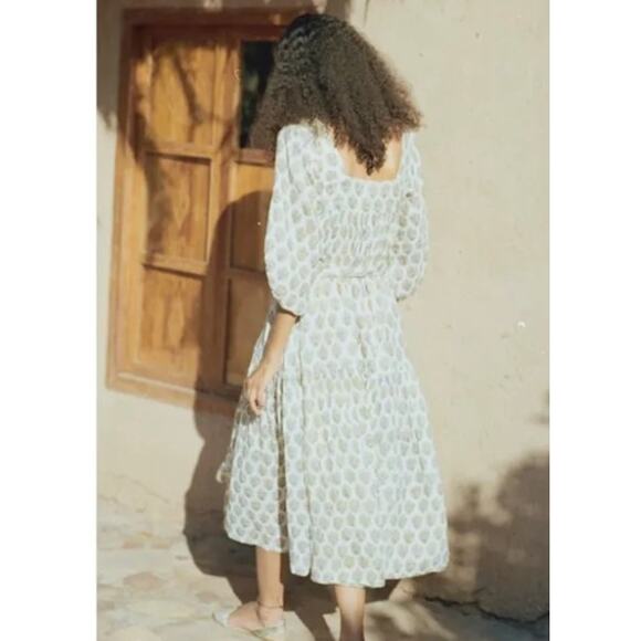 ANAAK JamilaTiered Maxi Print dress, Ecru, Size 2, 100% cotton - Picture 9 of 14